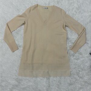 Vince Light Beige V-Neck Sweater